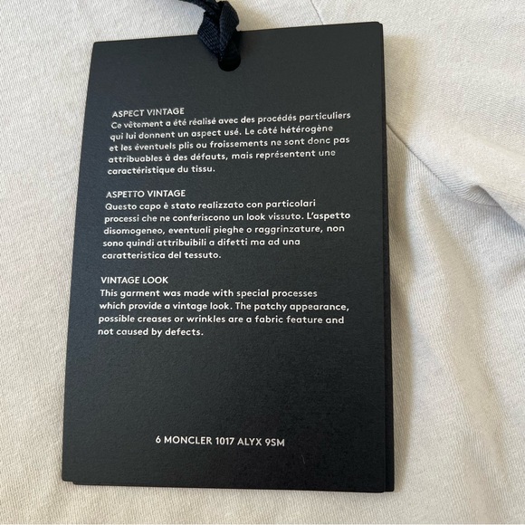 đź–¤NWTđź–¤ MONCLER GENIUS ALYX 9SM Taupe Jersey Long Sleeve Tee - Picture 7 of 14